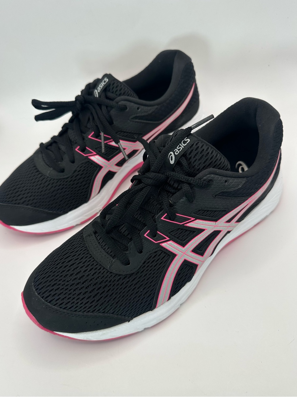 ASICS GEL-CONTEND 6 WOMEN BLACK RUNNING SHOES SIZE 10-1012A570 LOW TOP SNEAKERS